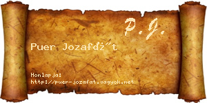 Puer Jozafát névjegykártya